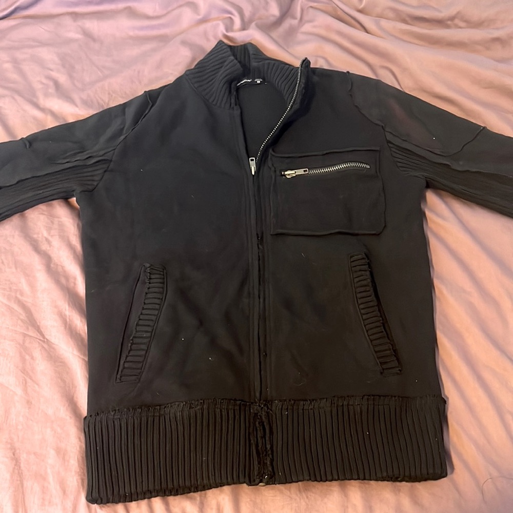 Alternative Black Sweater - Zip Up
